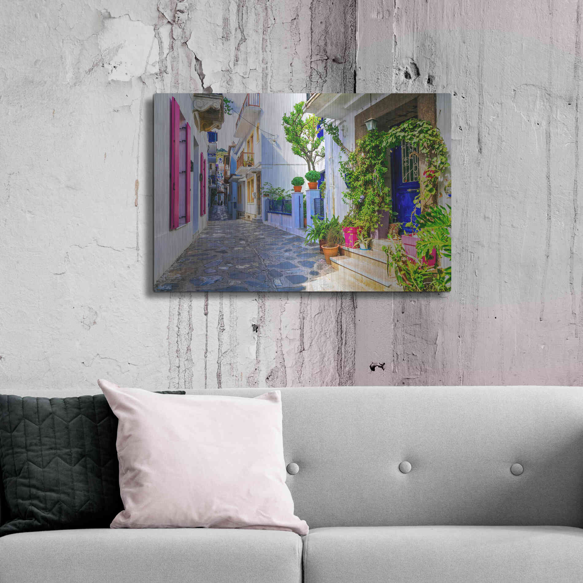 Luxe Metal Art 'Moroccan Alley ' by Epic Portfolio, Metal Wall Art,36x24