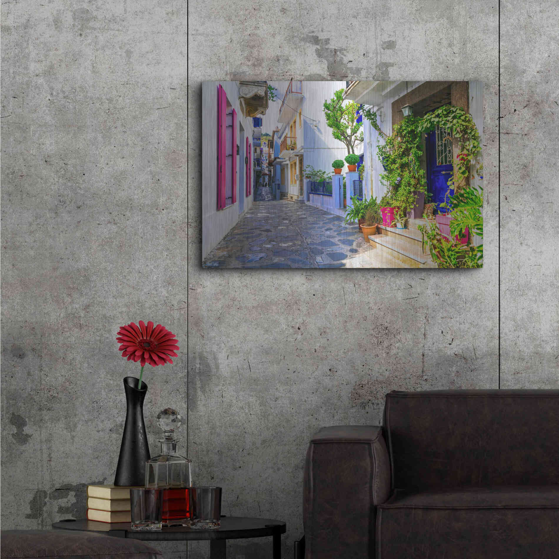 Luxe Metal Art 'Moroccan Alley ' by Epic Portfolio, Metal Wall Art,36x24