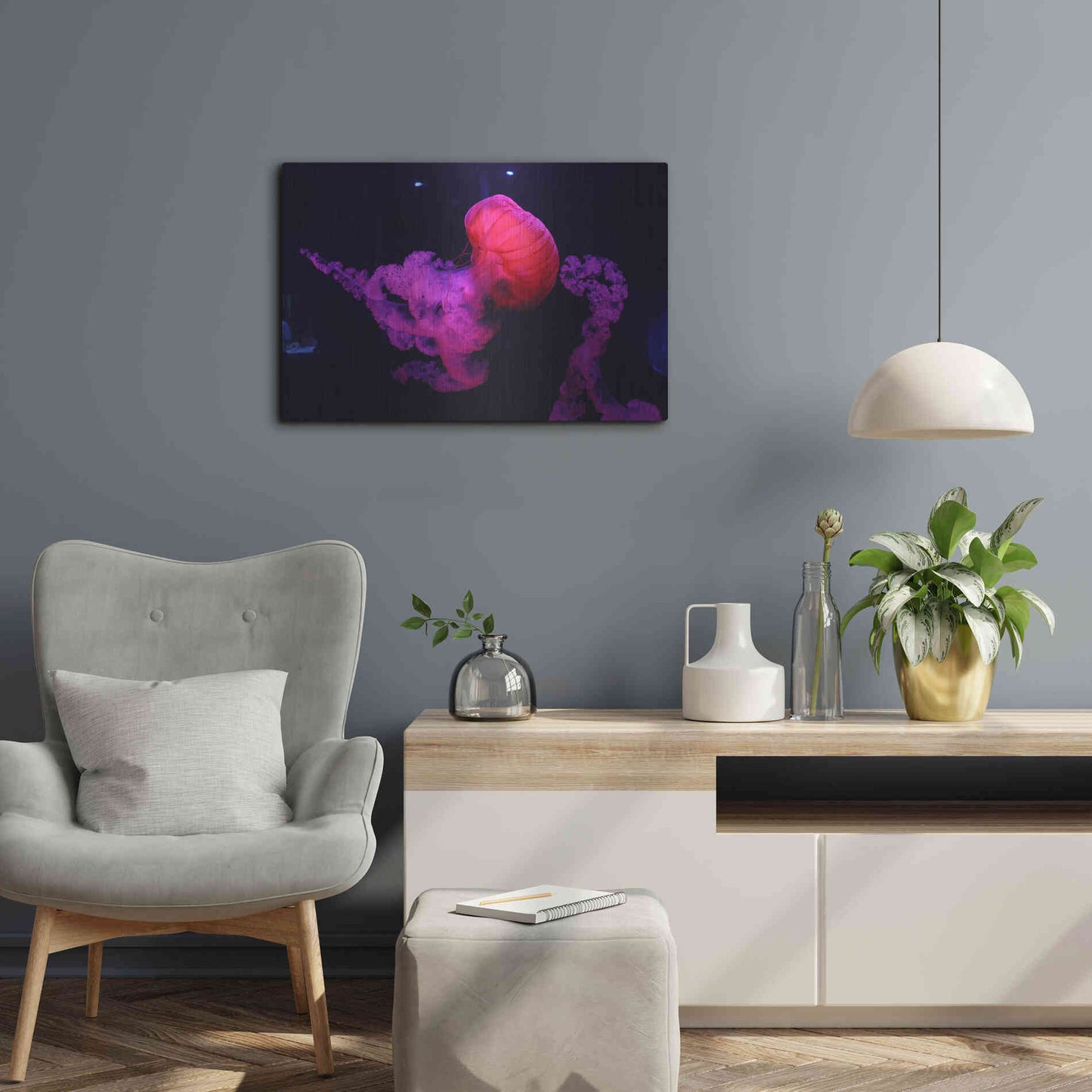 Luxe Metal Art 'Mushroom Cloud' by Epic Portfolio, Metal Wall Art,24x16