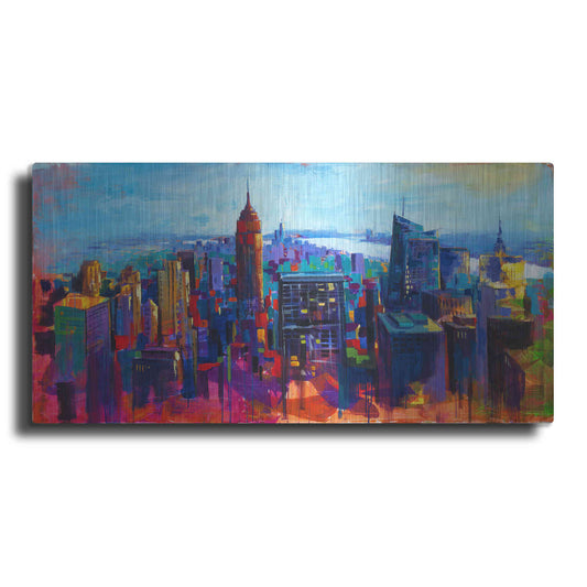 Luxe Metal Art 'New York Color' by Epic Portfolio, Metal Wall Art