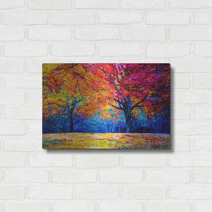 Luxe Metal Art 'October' by Epic Portfolio, Metal Wall Art,24x16