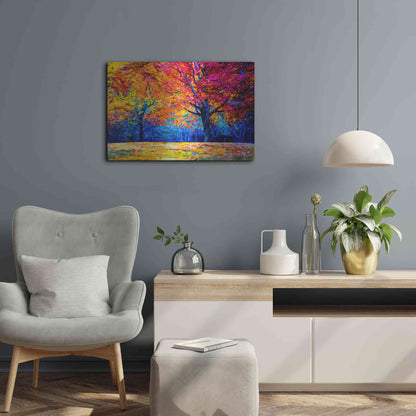 Luxe Metal Art 'October' by Epic Portfolio, Metal Wall Art,24x16