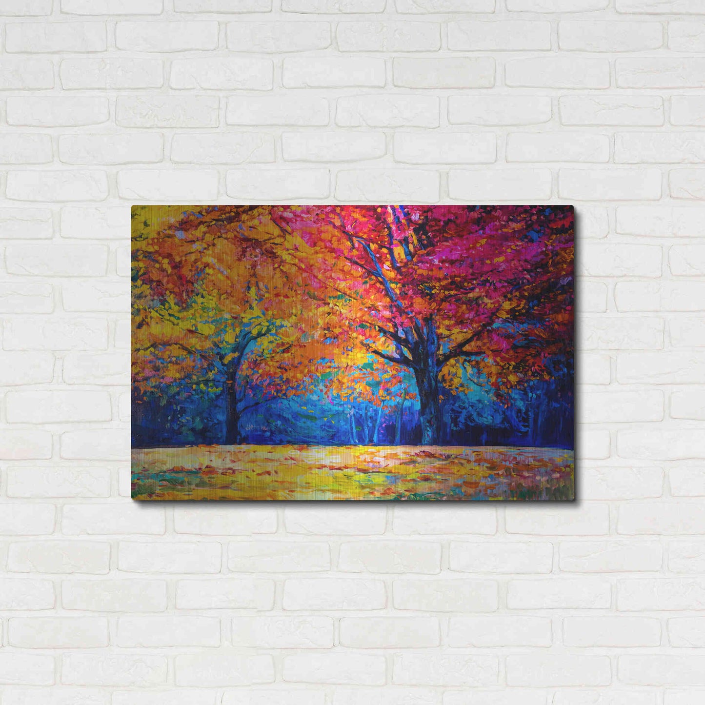 Luxe Metal Art 'October' by Epic Portfolio, Metal Wall Art,36x24