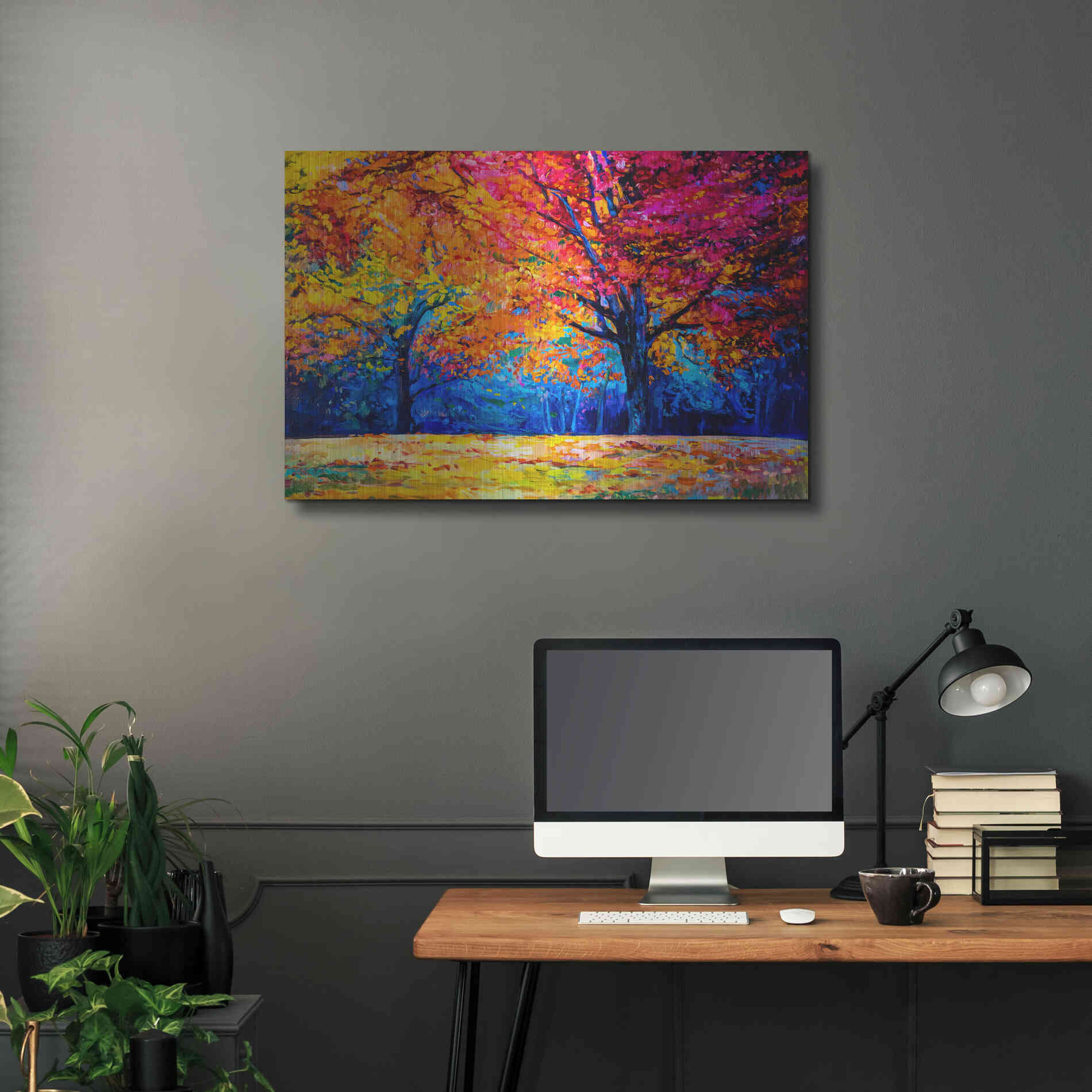 Luxe Metal Art 'October' by Epic Portfolio, Metal Wall Art,36x24