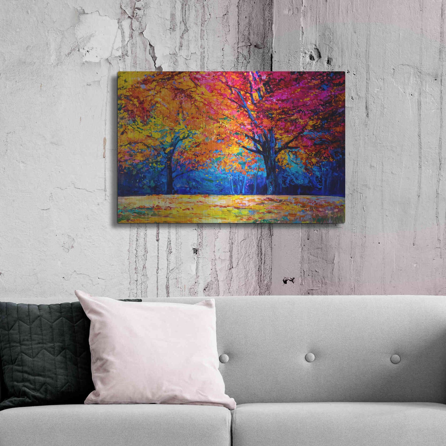 Luxe Metal Art 'October' by Epic Portfolio, Metal Wall Art,36x24