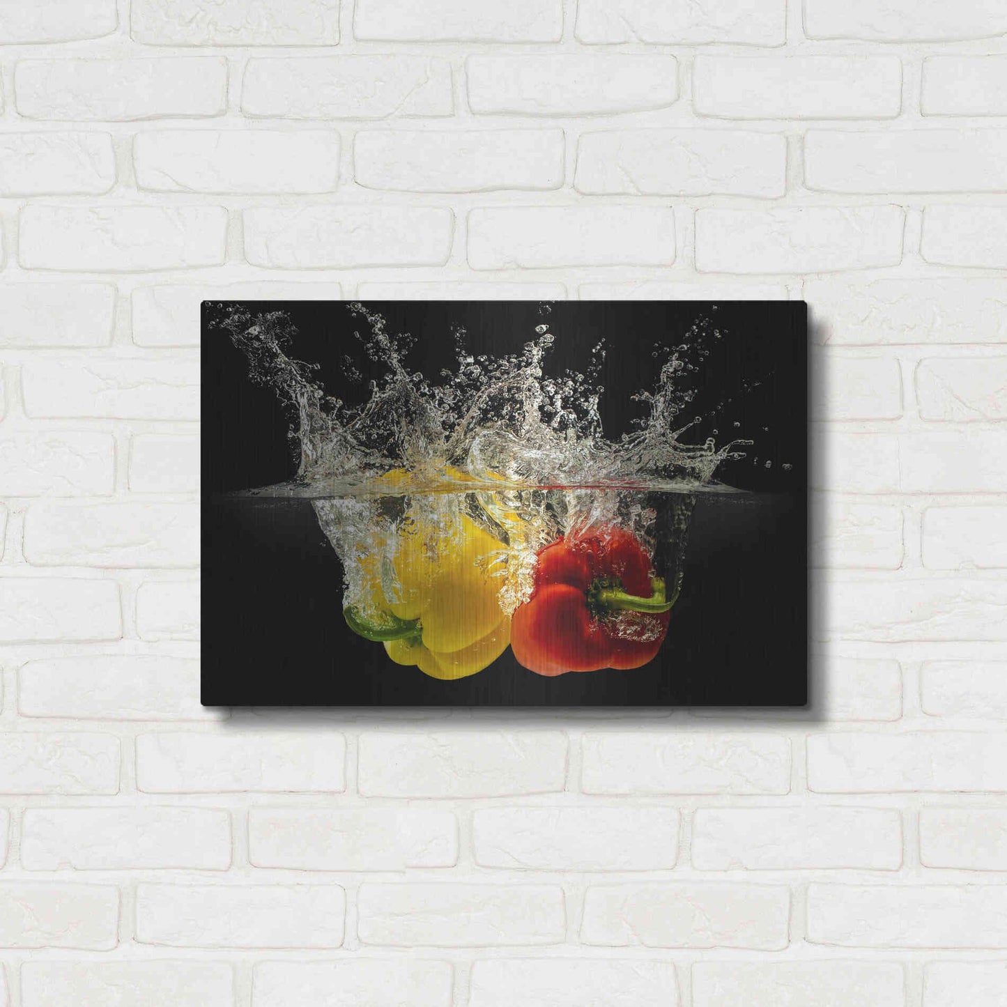 Luxe Metal Art 'Pepper Splash' by Epic Portfolio, Metal Wall Art,24x16