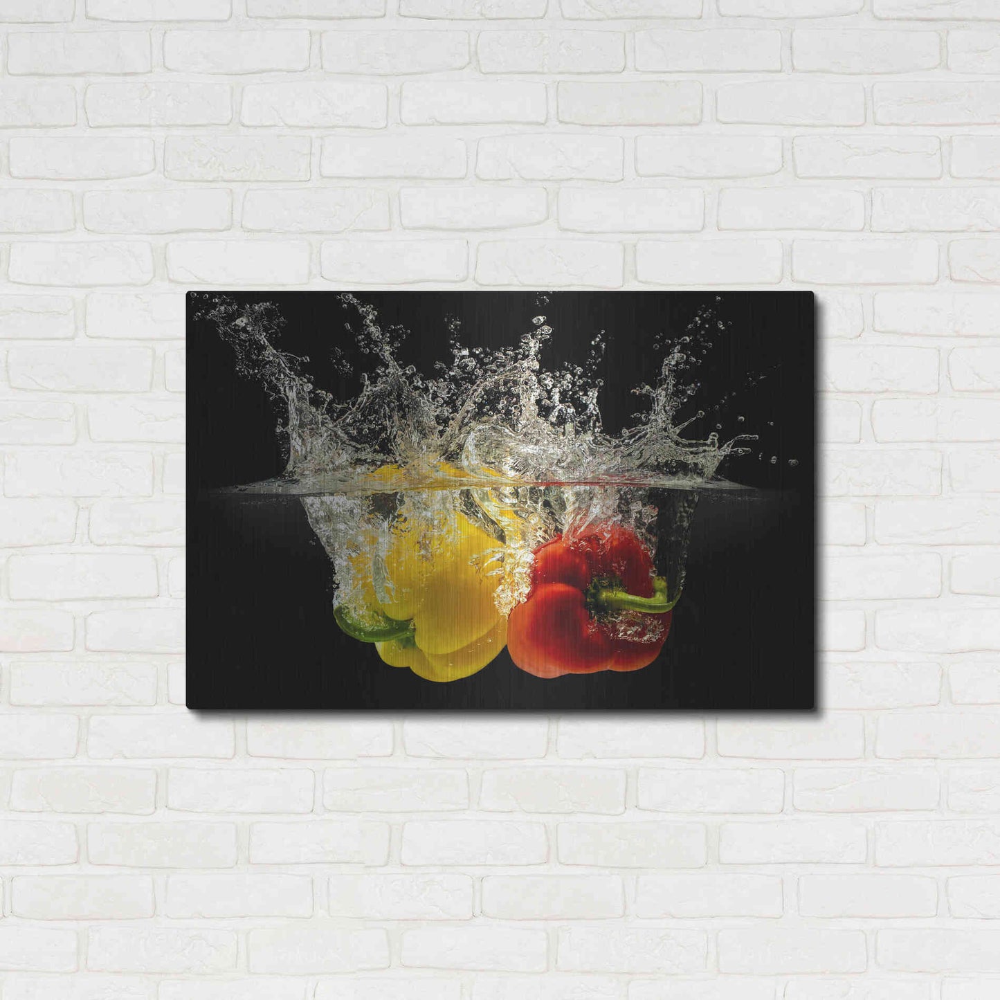 Luxe Metal Art 'Pepper Splash' by Epic Portfolio, Metal Wall Art,36x24