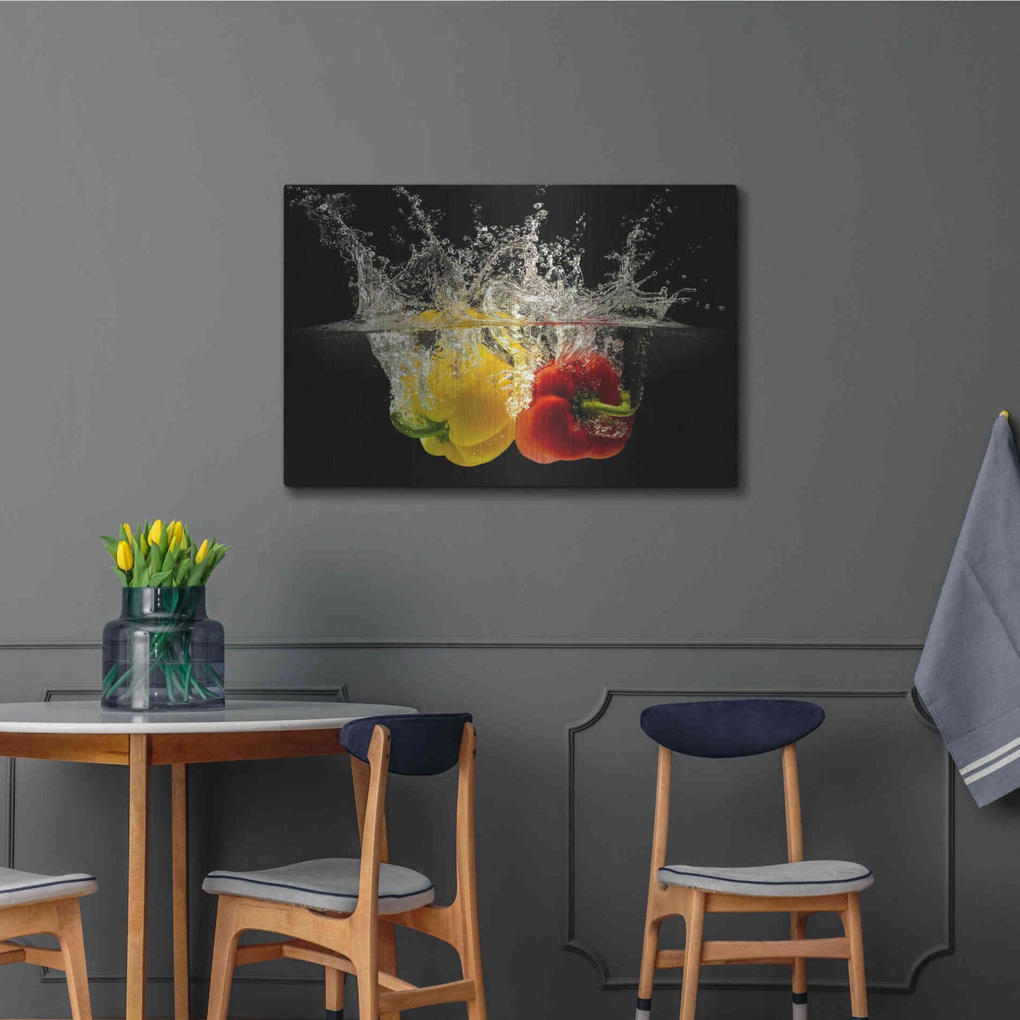 Luxe Metal Art 'Pepper Splash' by Epic Portfolio, Metal Wall Art,36x24