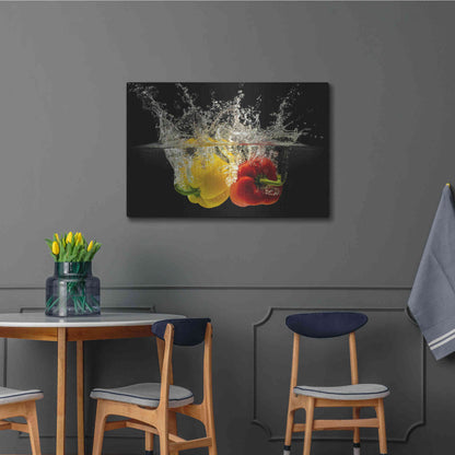 Luxe Metal Art 'Pepper Splash' by Epic Portfolio, Metal Wall Art,36x24