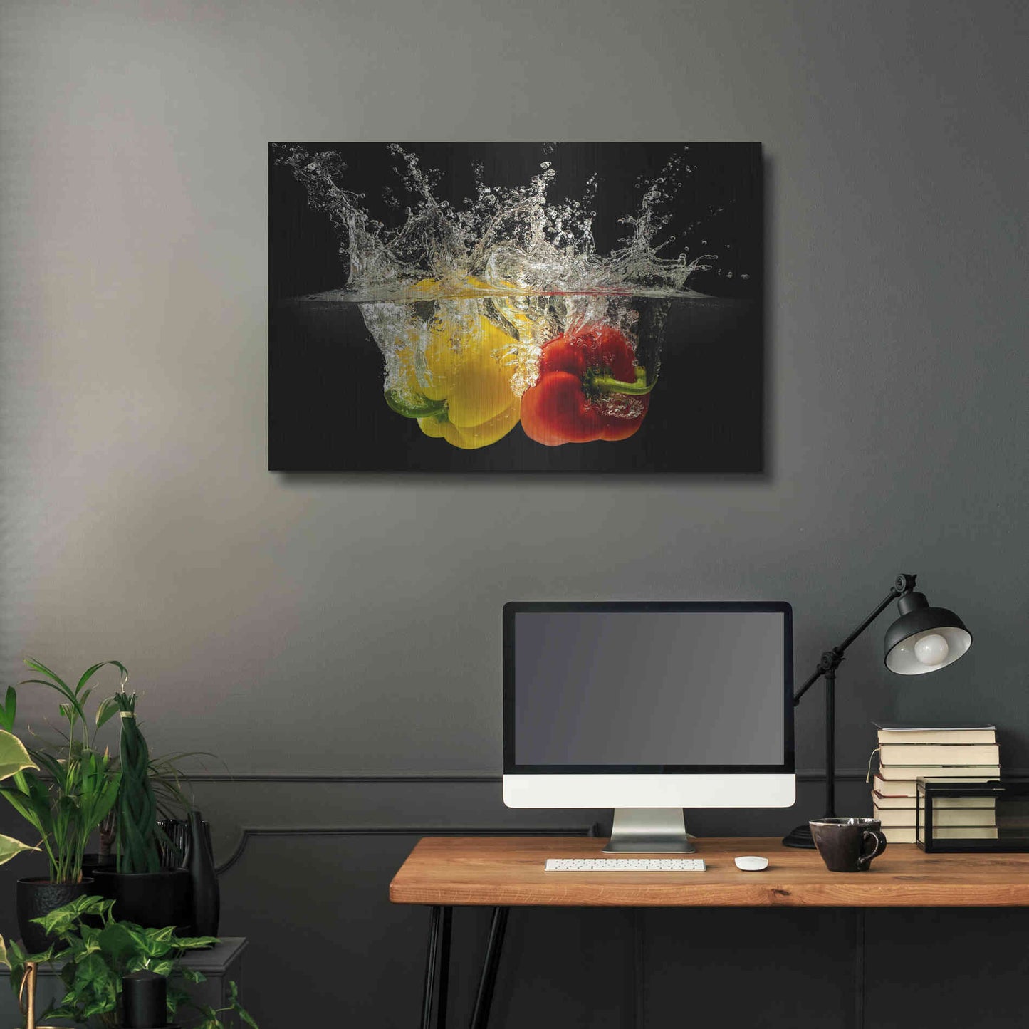 Luxe Metal Art 'Pepper Splash' by Epic Portfolio, Metal Wall Art,36x24