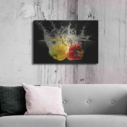 Luxe Metal Art 'Pepper Splash' by Epic Portfolio, Metal Wall Art,36x24