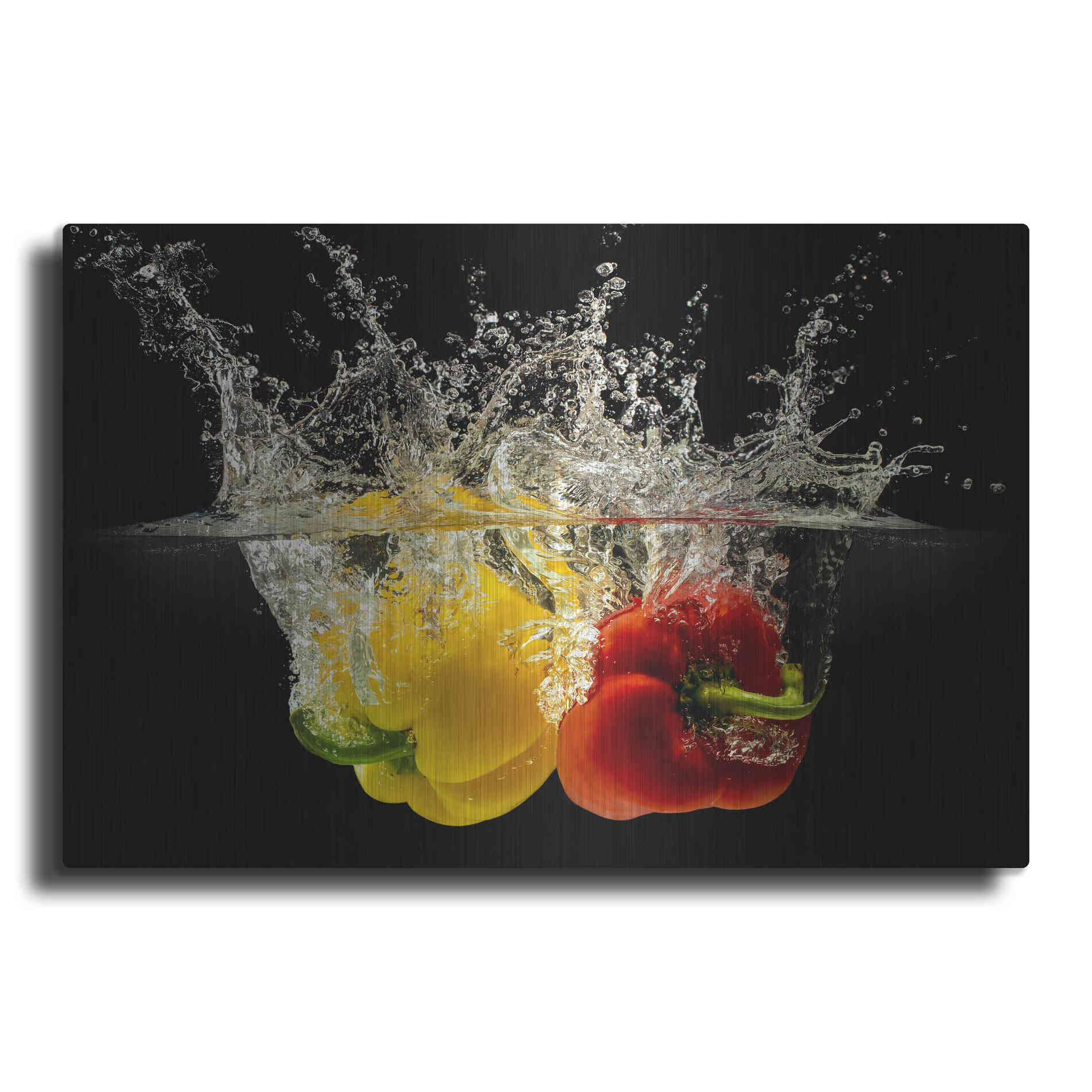 Luxe Metal Art 'Pepper Splash' by Epic Portfolio, Metal Wall Art