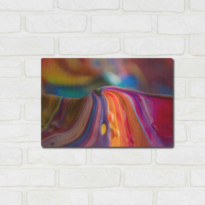 Luxe Metal Art 'Rainbow Lava' by Epic Portfolio, Metal Wall Art,16x12
