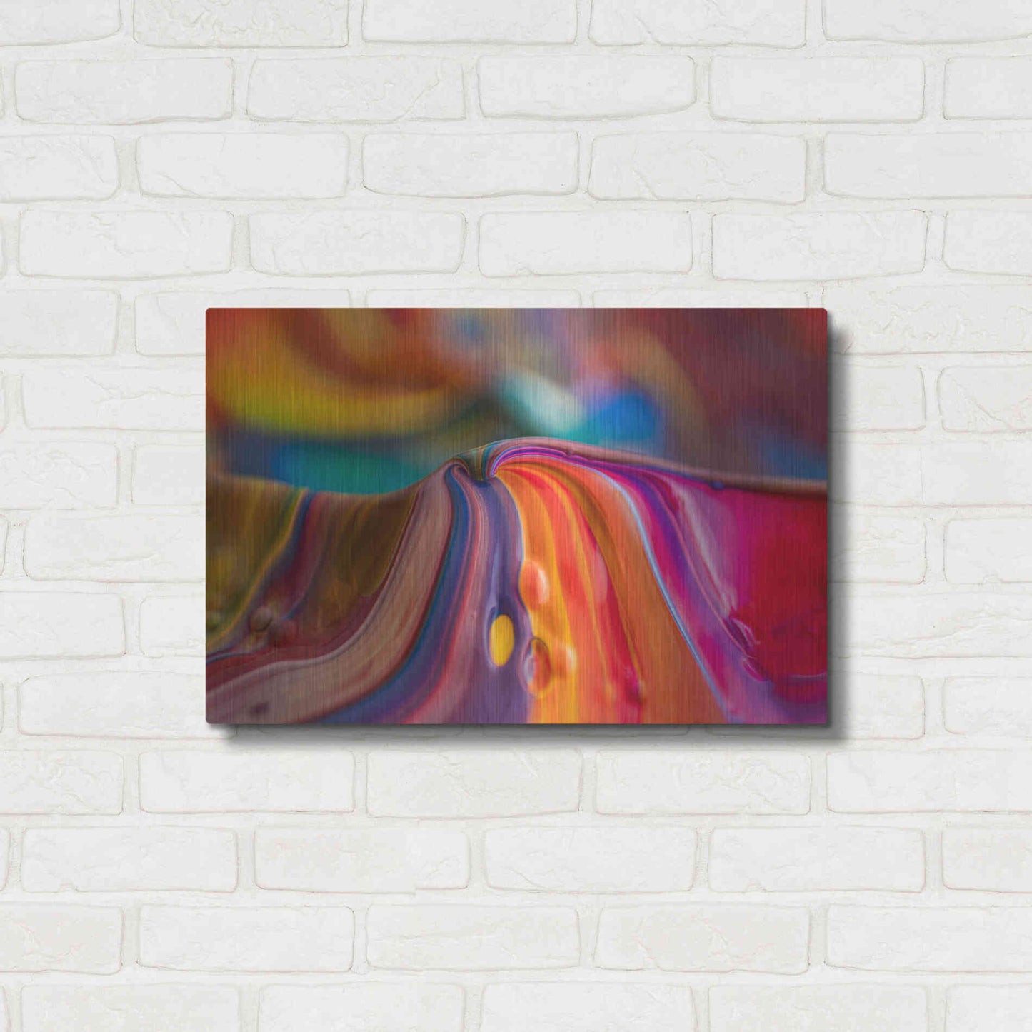 Luxe Metal Art 'Rainbow Lava' by Epic Portfolio, Metal Wall Art,24x16
