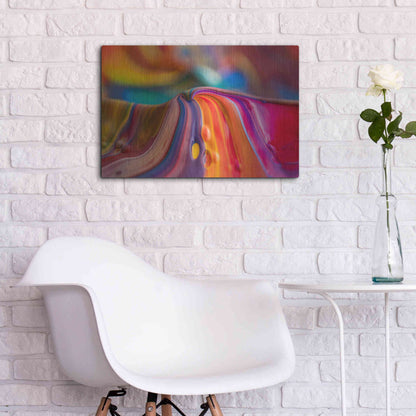 Luxe Metal Art 'Rainbow Lava' by Epic Portfolio, Metal Wall Art,24x16