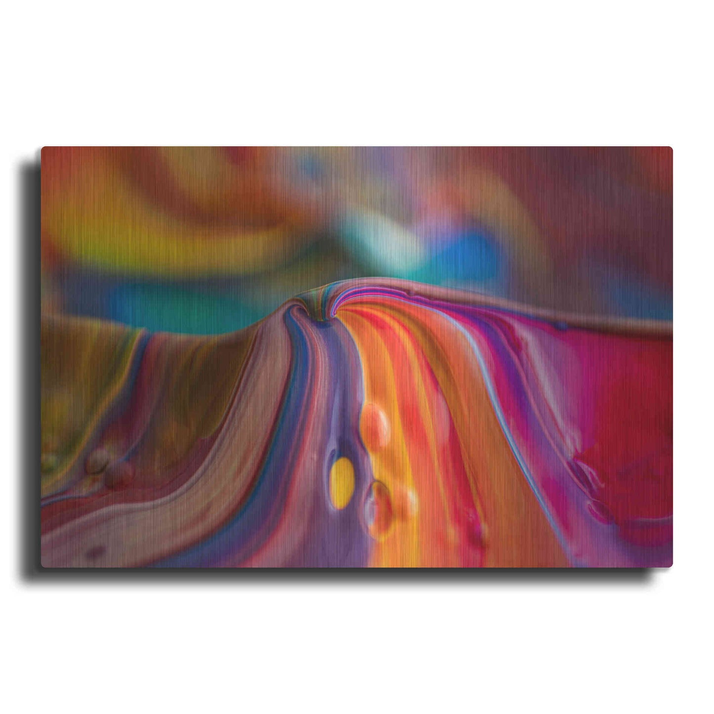 Luxe Metal Art 'Rainbow Lava' by Epic Portfolio, Metal Wall Art