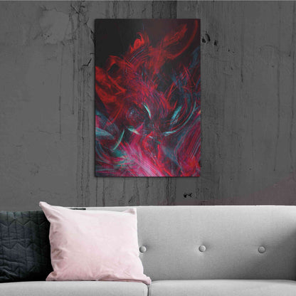 Luxe Metal Art 'Red Inferno' by Epic Portfolio, Metal Wall Art,24x36