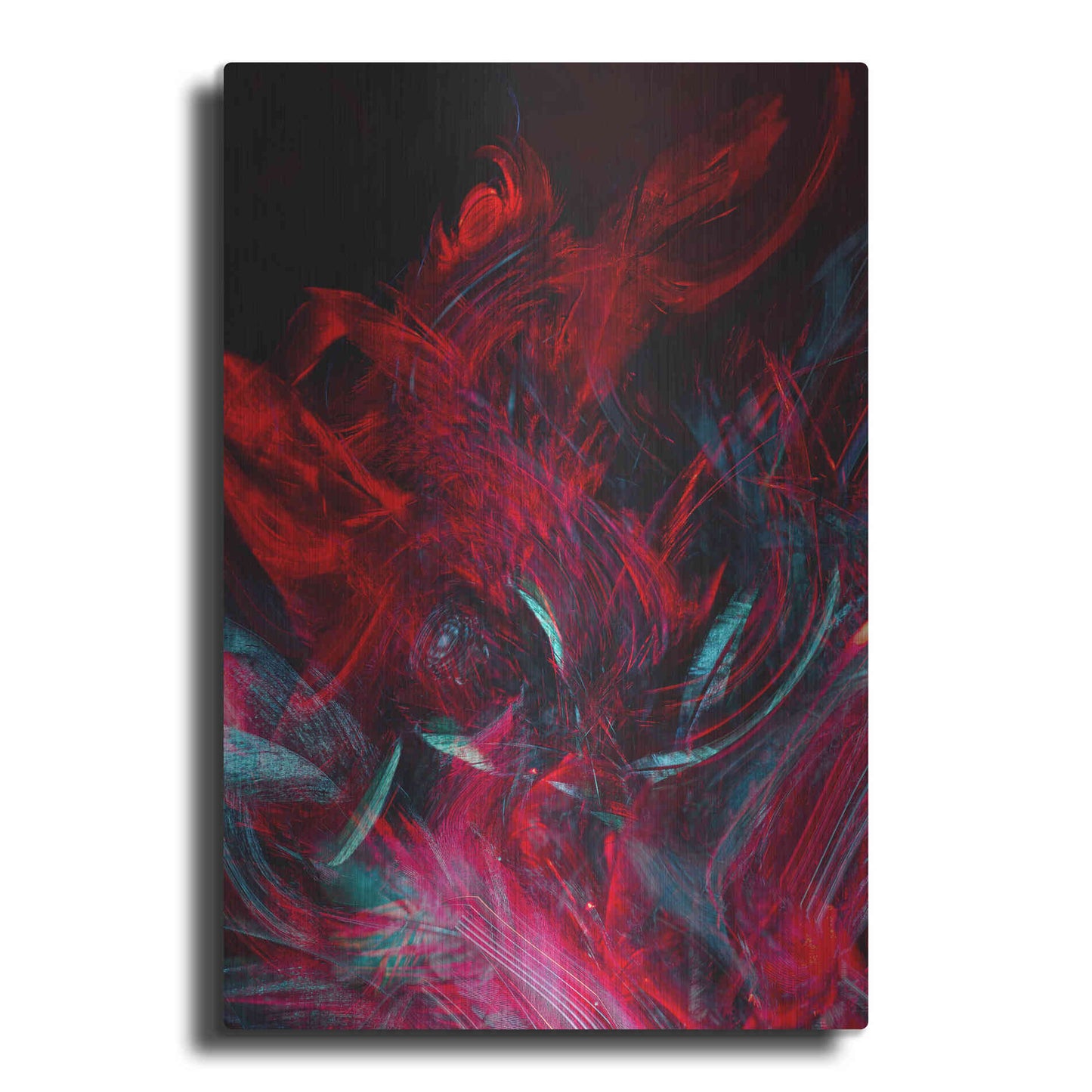 Luxe Metal Art 'Red Inferno' by Epic Portfolio, Metal Wall Art