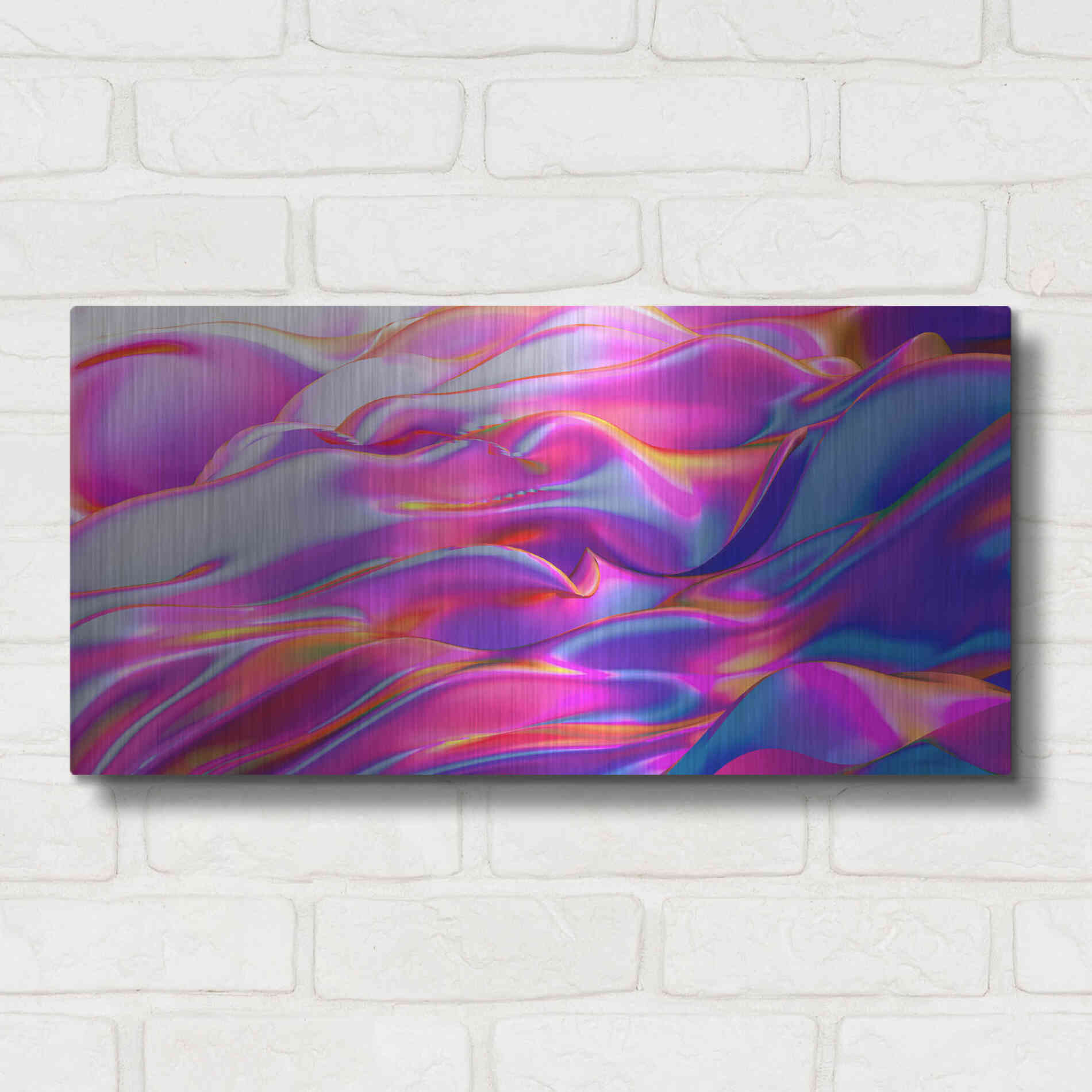 Luxe Metal Art 'Silk Dessert' by Epic Portfolio, Metal Wall Art,24x12