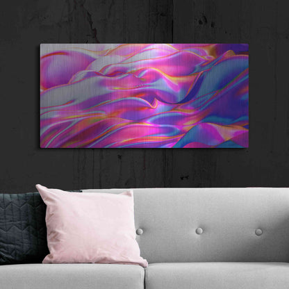 Luxe Metal Art 'Silk Dessert' by Epic Portfolio, Metal Wall Art,48x24