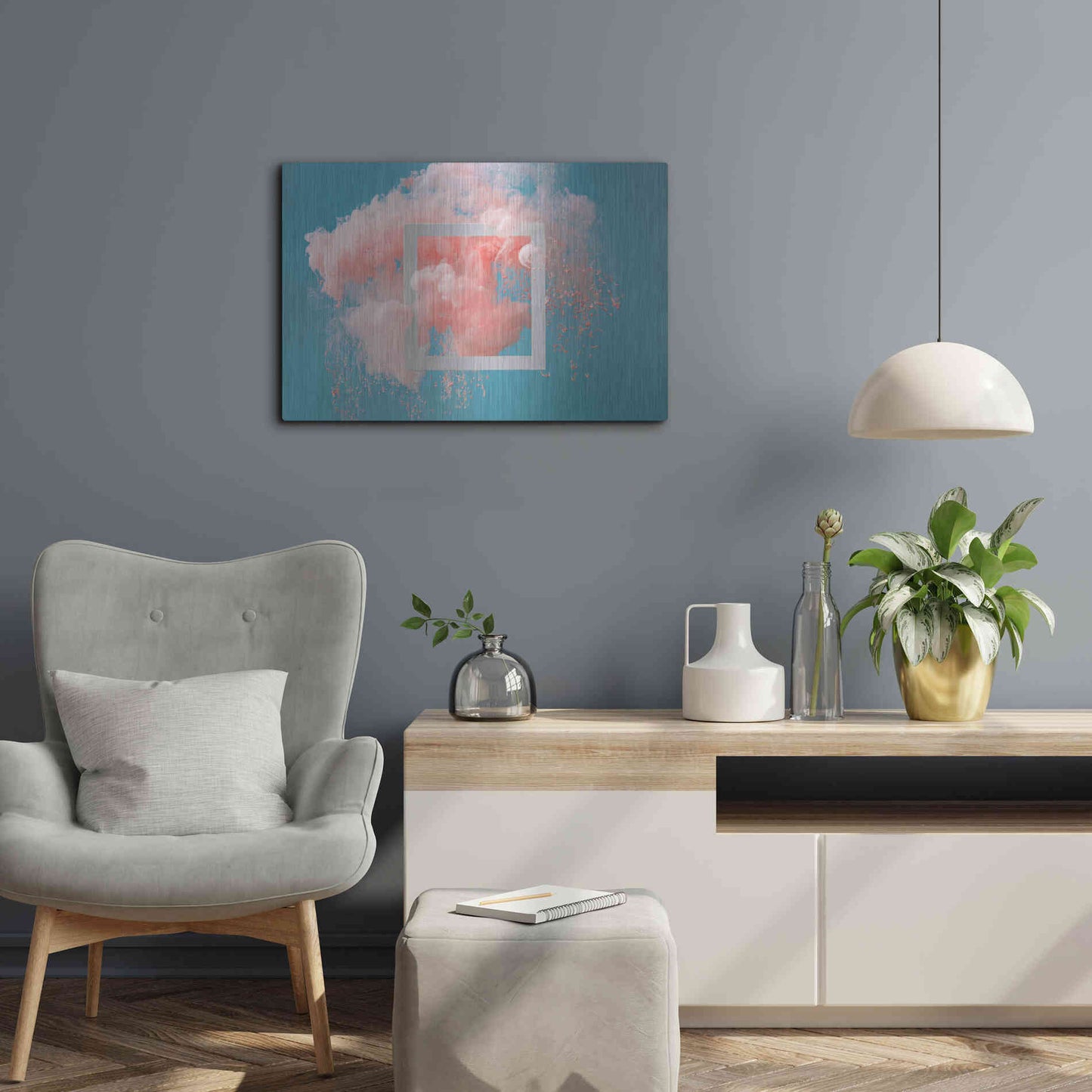 Luxe Metal Art 'Smokey Outlook' by Epic Portfolio, Metal Wall Art,24x16