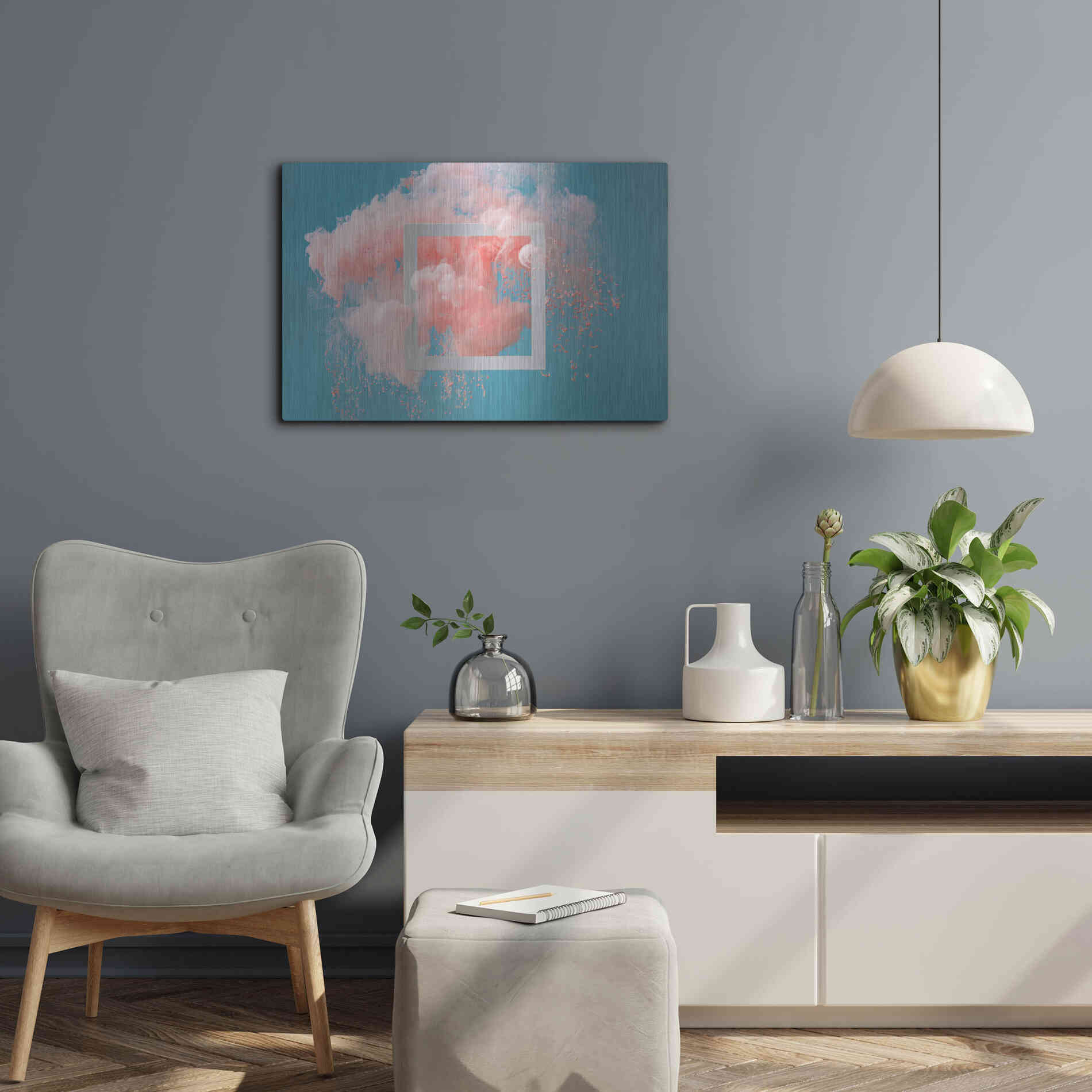 Luxe Metal Art 'Smokey Outlook' by Epic Portfolio, Metal Wall Art,24x16