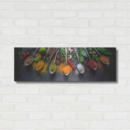 Luxe Metal Art 'Spicy World II' by Epic Portfolio, Metal Wall Art,36x12
