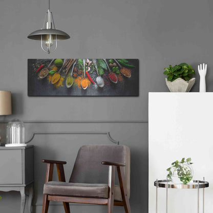 Luxe Metal Art 'Spicy World II' by Epic Portfolio, Metal Wall Art,36x12