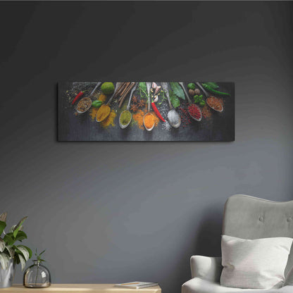 Luxe Metal Art 'Spicy World II' by Epic Portfolio, Metal Wall Art,36x12