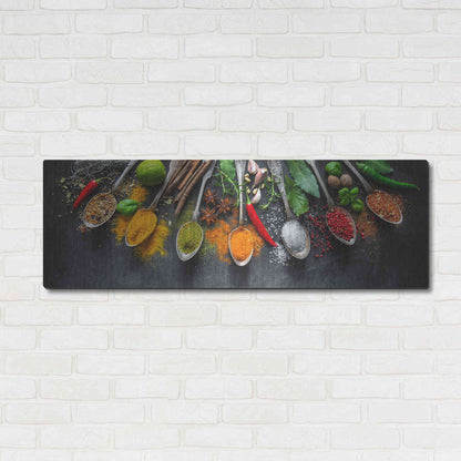 Luxe Metal Art 'Spicy World II' by Epic Portfolio, Metal Wall Art,48x16