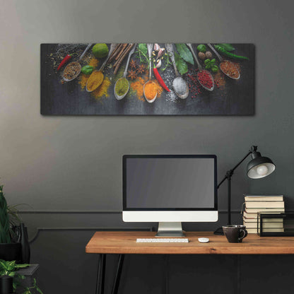 Luxe Metal Art 'Spicy World II' by Epic Portfolio, Metal Wall Art,48x16
