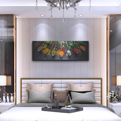 Luxe Metal Art 'Spicy World II' by Epic Portfolio, Metal Wall Art,48x16