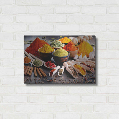 Luxe Metal Art 'Spicy World' by Epic Portfolio, Metal Wall Art,24x16