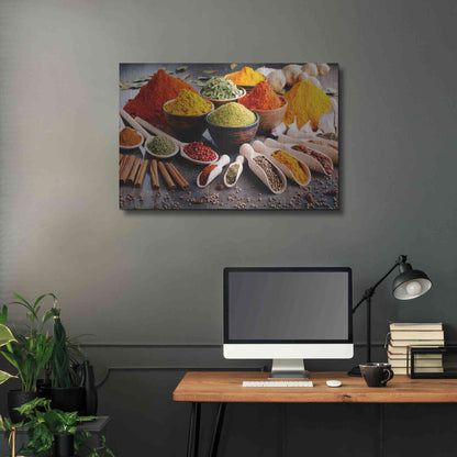 Luxe Metal Art 'Spicy World' by Epic Portfolio, Metal Wall Art,36x24