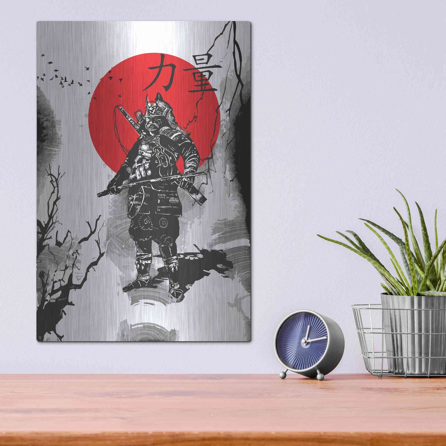 Luxe Metal Art 'The Last Samurai ' by Epic Portfolio, Metal Wall Art,12x16