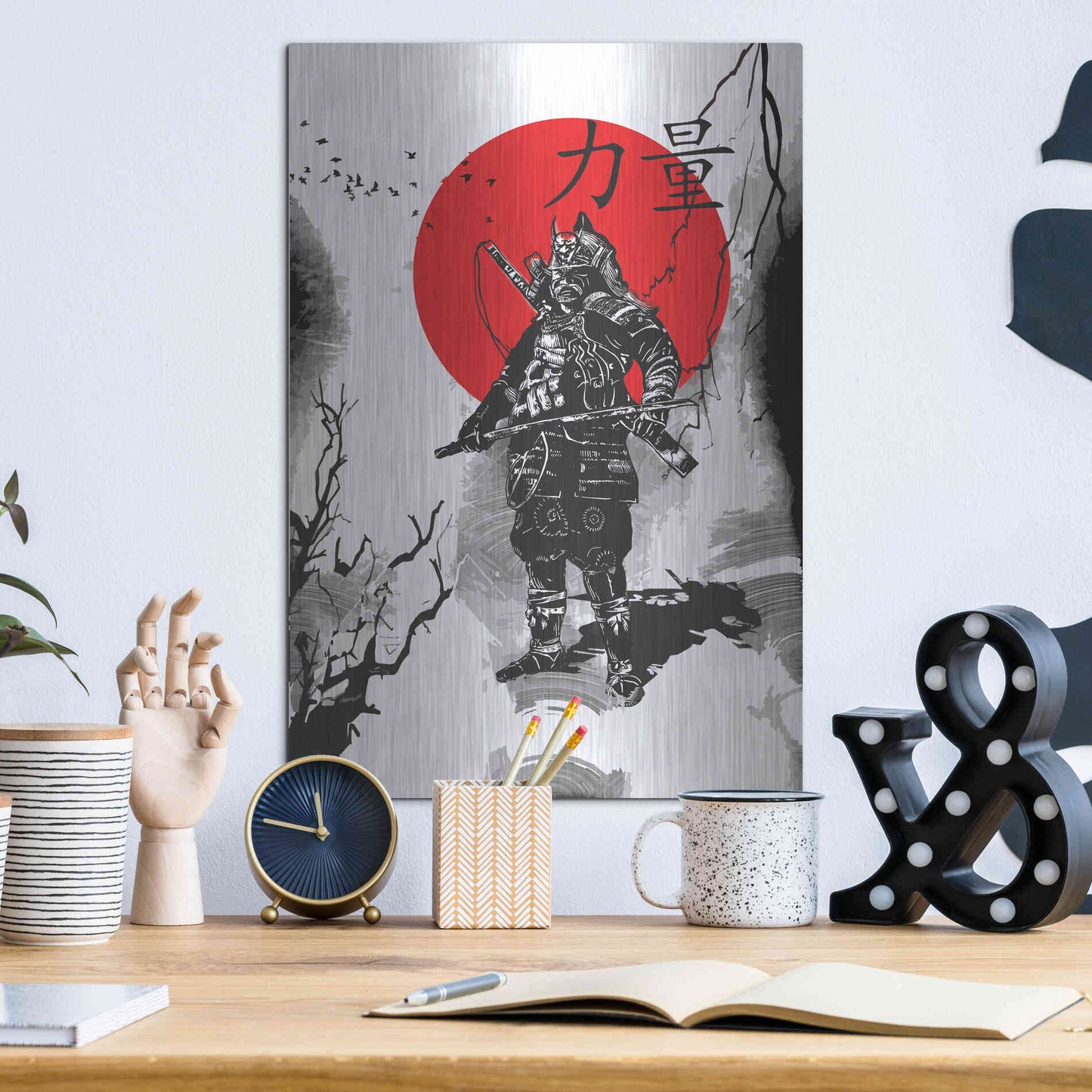 Luxe Metal Art 'The Last Samurai ' by Epic Portfolio, Metal Wall Art,12x16