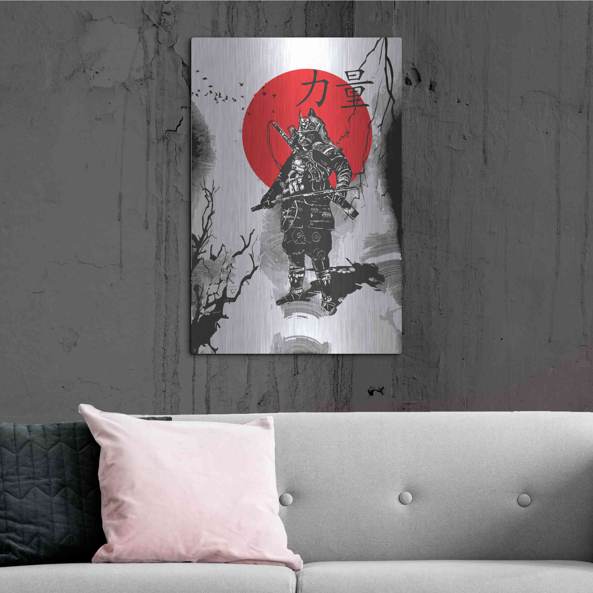 Luxe Metal Art 'The Last Samurai ' by Epic Portfolio, Metal Wall Art,24x36