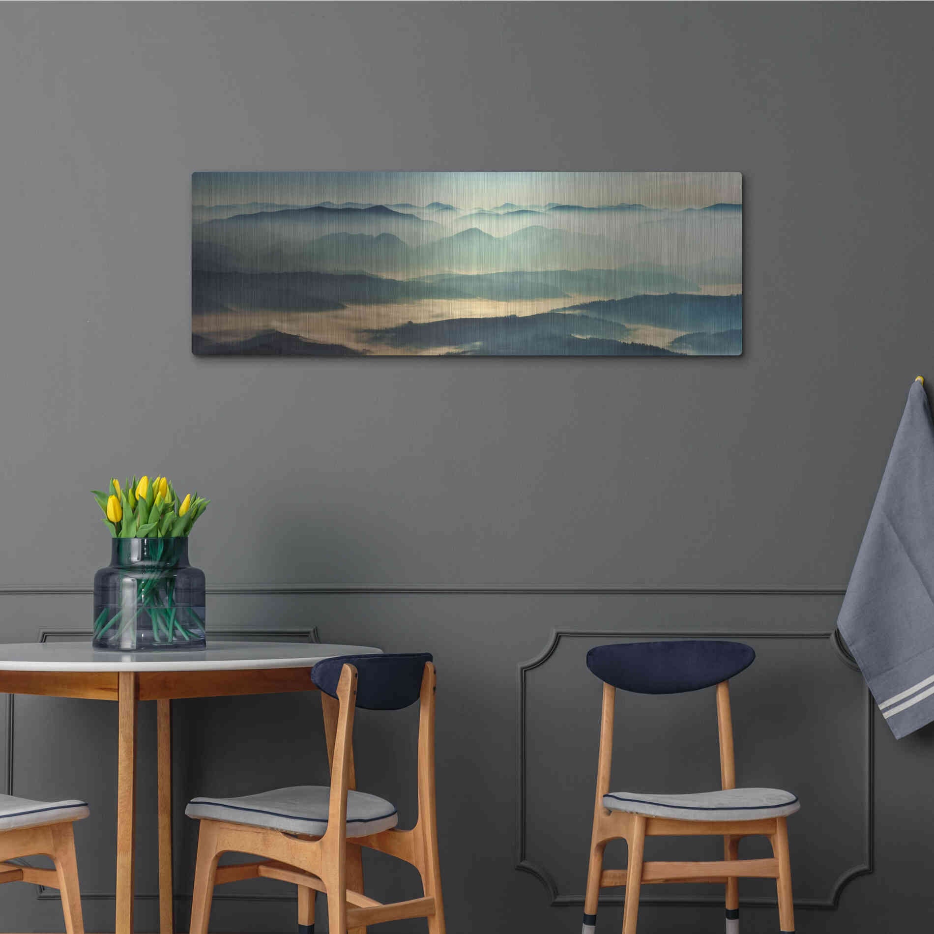 Luxe Metal Art 'The Unknown' by Epic Portfolio, Metal Wall Art,48x16