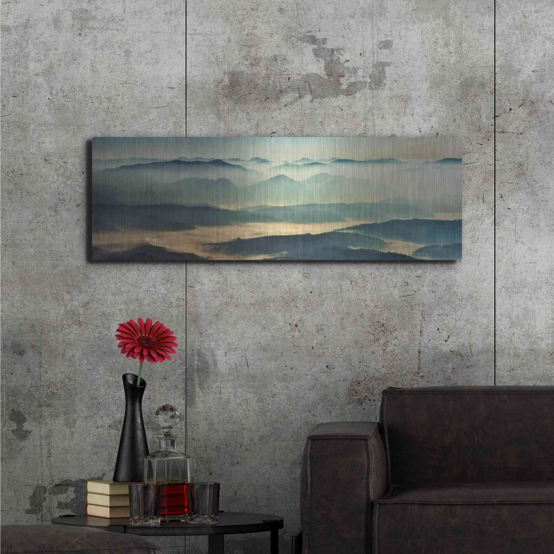 Luxe Metal Art 'The Unknown' by Epic Portfolio, Metal Wall Art,48x16