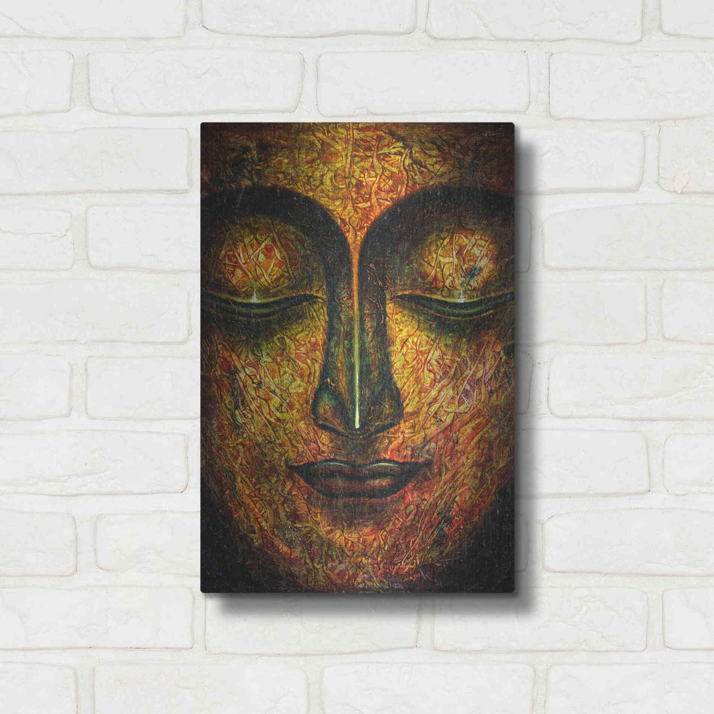 Luxe Metal Art 'Tranquil Budha' by Epic Portfolio, Metal Wall Art,12x16