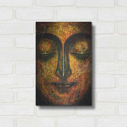Luxe Metal Art 'Tranquil Budha' by Epic Portfolio, Metal Wall Art,12x16