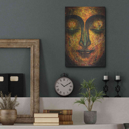 Luxe Metal Art 'Tranquil Budha' by Epic Portfolio, Metal Wall Art,12x16