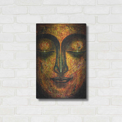 Luxe Metal Art 'Tranquil Budha' by Epic Portfolio, Metal Wall Art,16x24