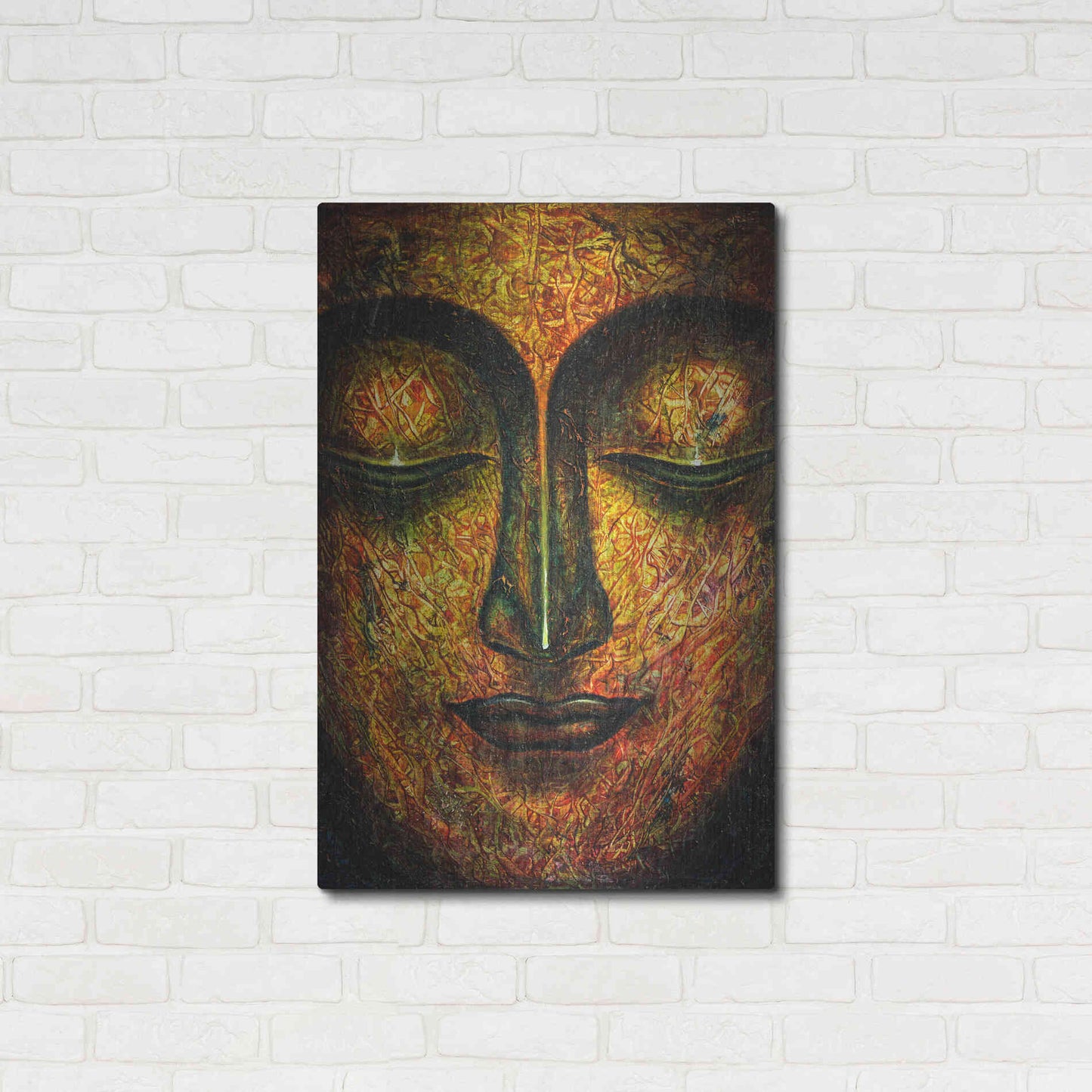 Luxe Metal Art 'Tranquil Budha' by Epic Portfolio, Metal Wall Art,24x36