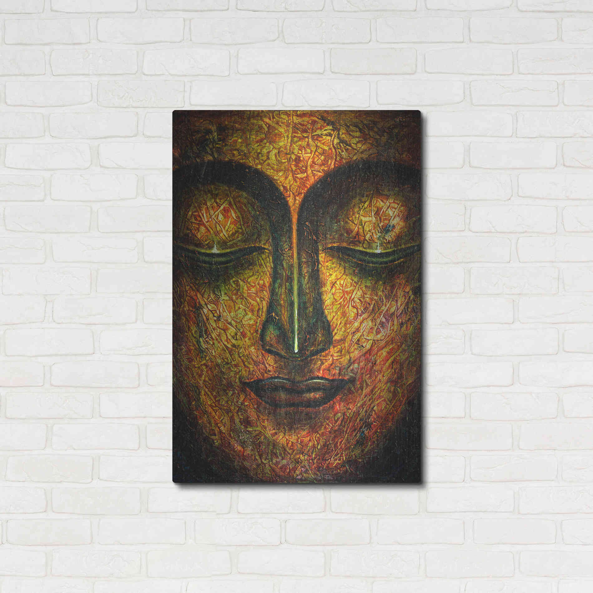 Luxe Metal Art 'Tranquil Budha' by Epic Portfolio, Metal Wall Art,24x36