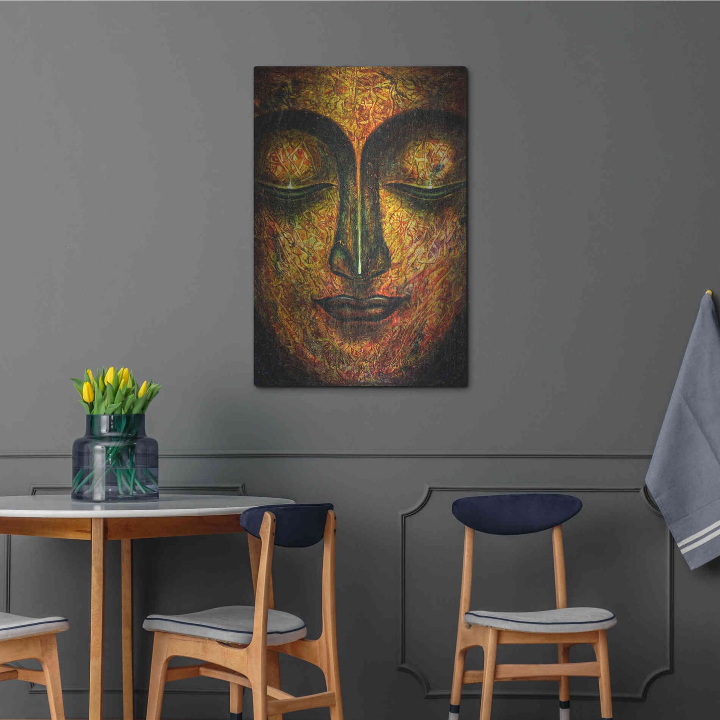 Luxe Metal Art 'Tranquil Budha' by Epic Portfolio, Metal Wall Art,24x36