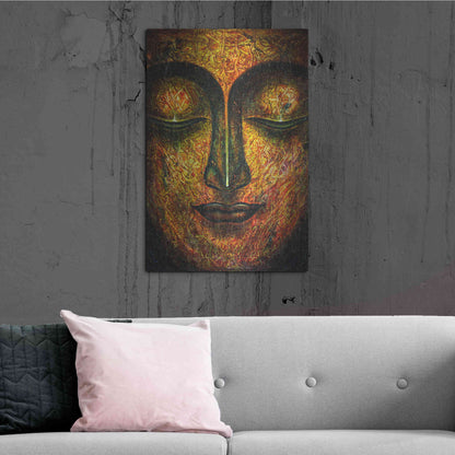 Luxe Metal Art 'Tranquil Budha' by Epic Portfolio, Metal Wall Art,24x36