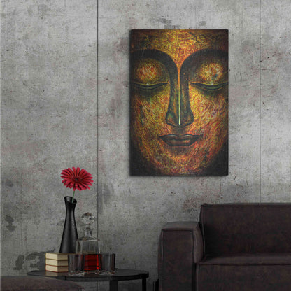 Luxe Metal Art 'Tranquil Budha' by Epic Portfolio, Metal Wall Art,24x36