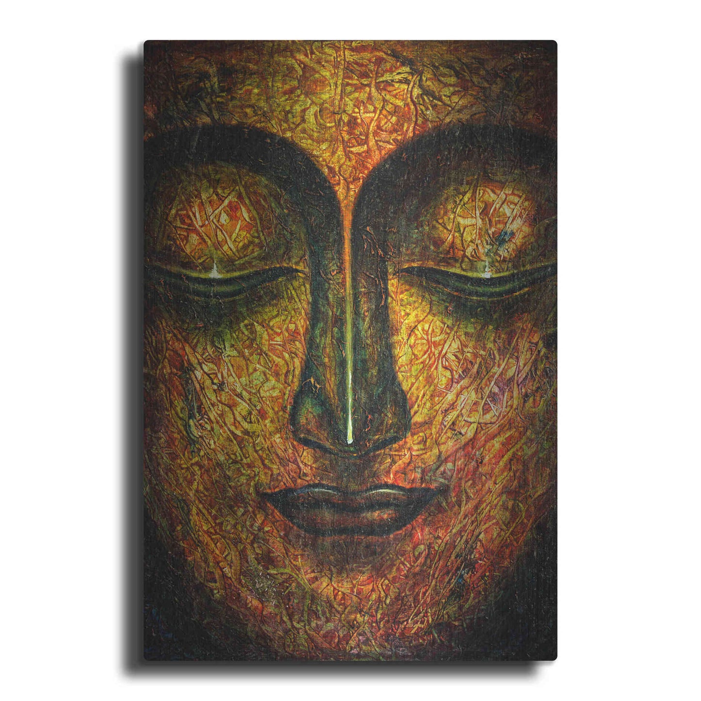 Luxe Metal Art 'Tranquil Budha' by Epic Portfolio, Metal Wall Art