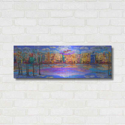 Luxe Metal Art 'Trippy Amsterdam' by Epic Portfolio, Metal Wall Art,36x12
